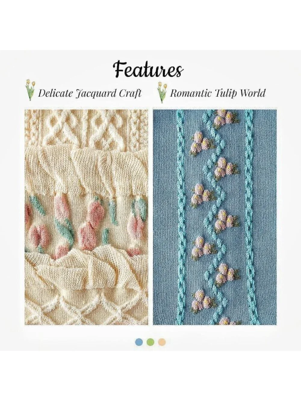 Cute Vintage Floral Cotton Ruffle Slouch Socks for Women & Teens - 4 Pairs